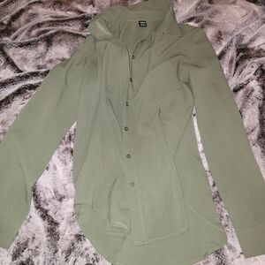 SHEIN Sage Green Button-Down Shirt